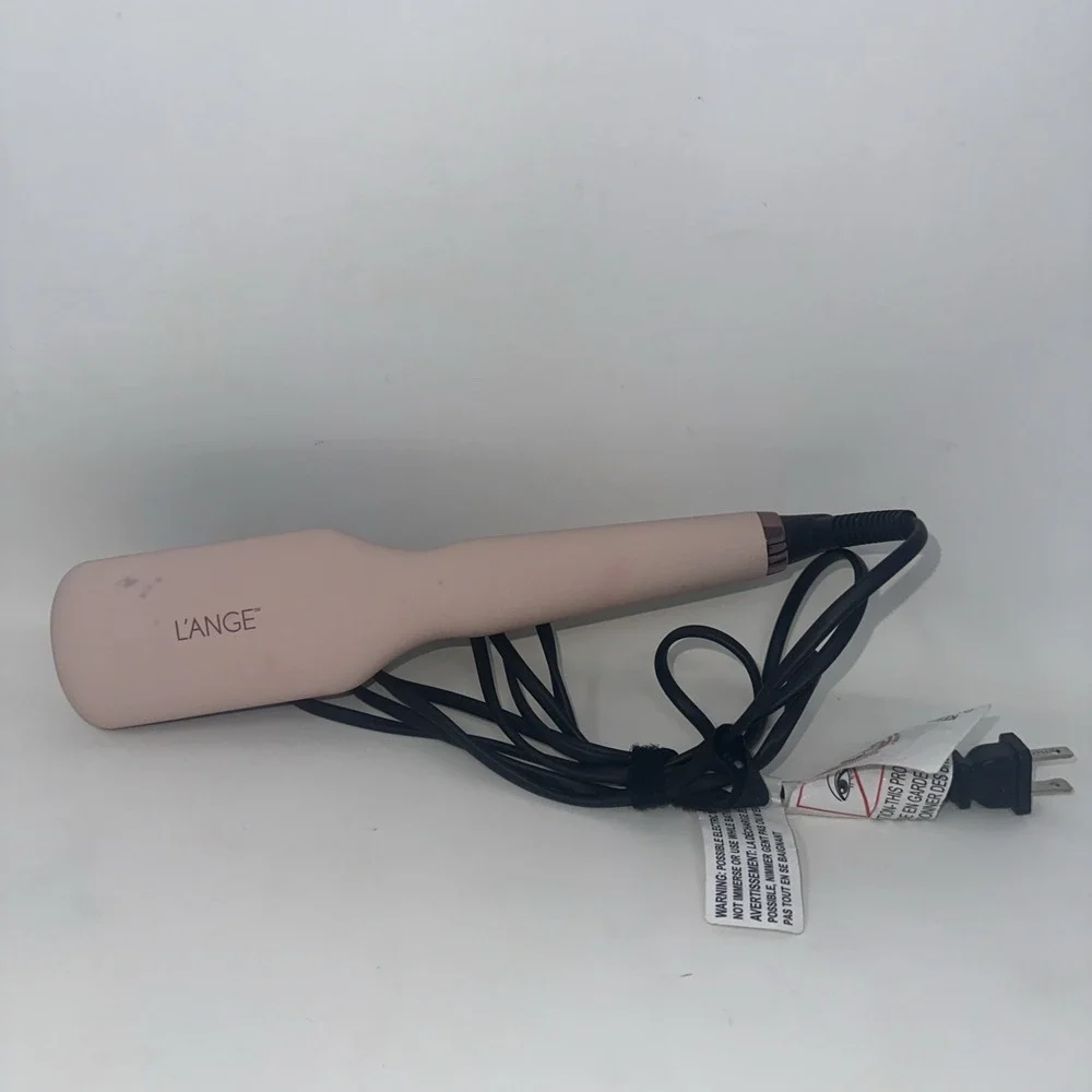 L'ange Le Vite Ceramic Hair Straightening Brush Blush Pink‎ Works Anti frizz Adj
